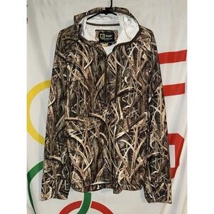 NEW Gator Waders‎ Waypoint Grid 1/2 Zip Hoodie Large Mossy Oak Camo Hunting
